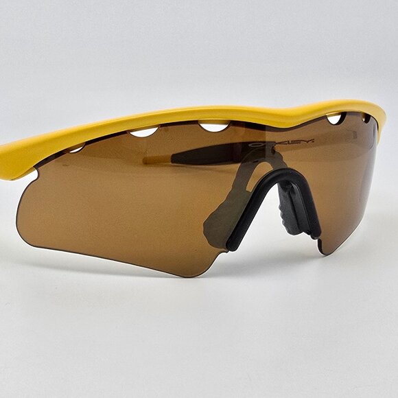 Oakley Custom M Frame Yellow Frame Vented Golf Gold Iridium Hybris S Sunglasses - Picture 6 of 12